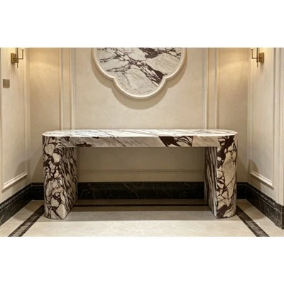 Calacatta altviool marmeren consoletafel